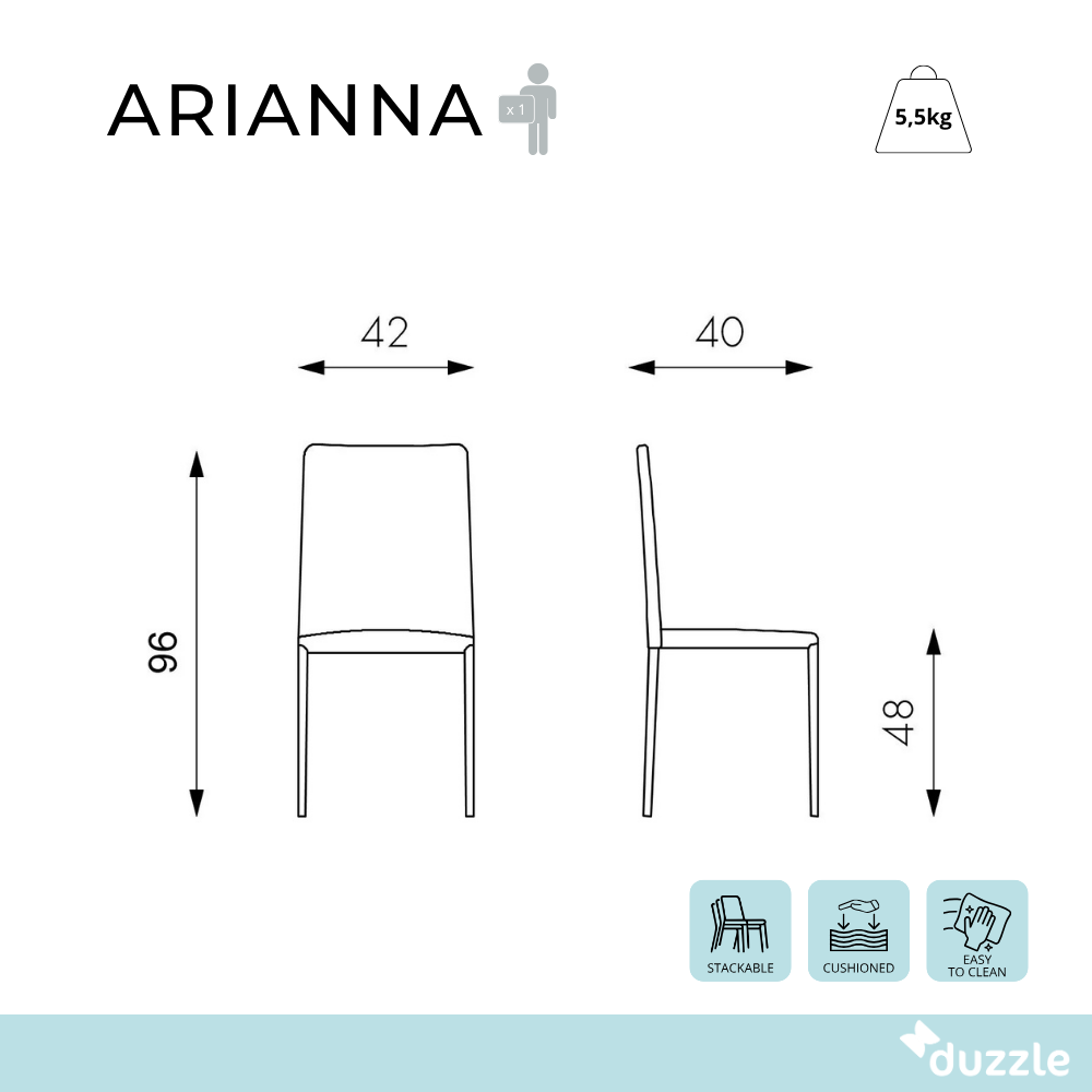 Set di 4 sedie Arianna