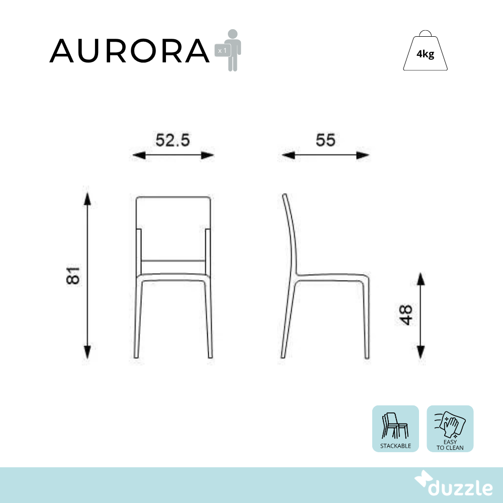 Set di 4 sedie Aurora