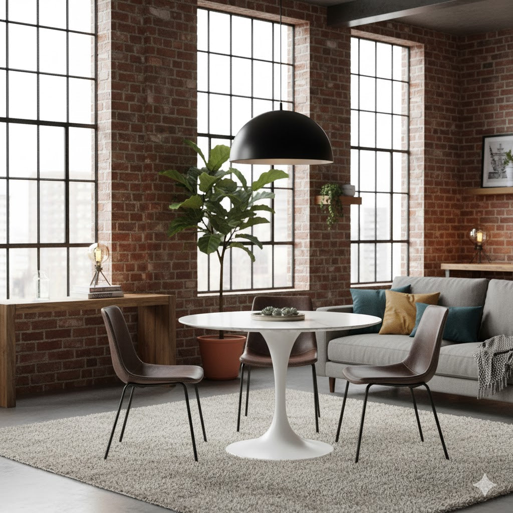 Circe, Tavolo fisso con top in ceramica (100cm X 100cm H. 76cm)