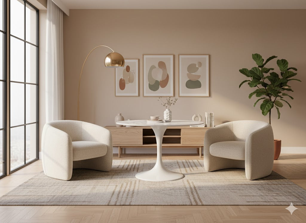 Circe, Tavolo fisso con top in ceramica (120cm X 120cm H. 76cm)