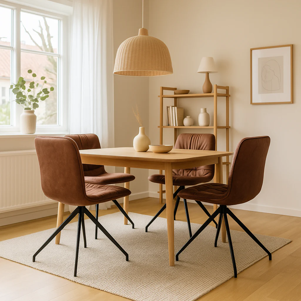 Lucy, Set di 2 Sedie in tessuto (43cm X 38cm H. 86.5cm)