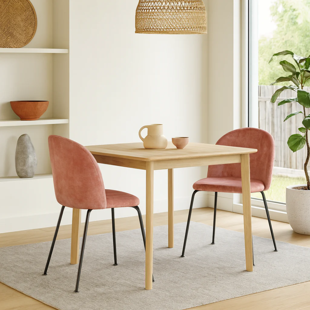 Cipro, Set di 2 Sedie in velluto (45cm X 55cm H.79cm)