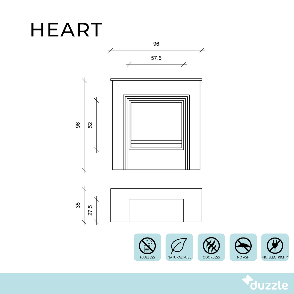 Heart, Biocamino da terra (35cm X 96cm H. 96cm)