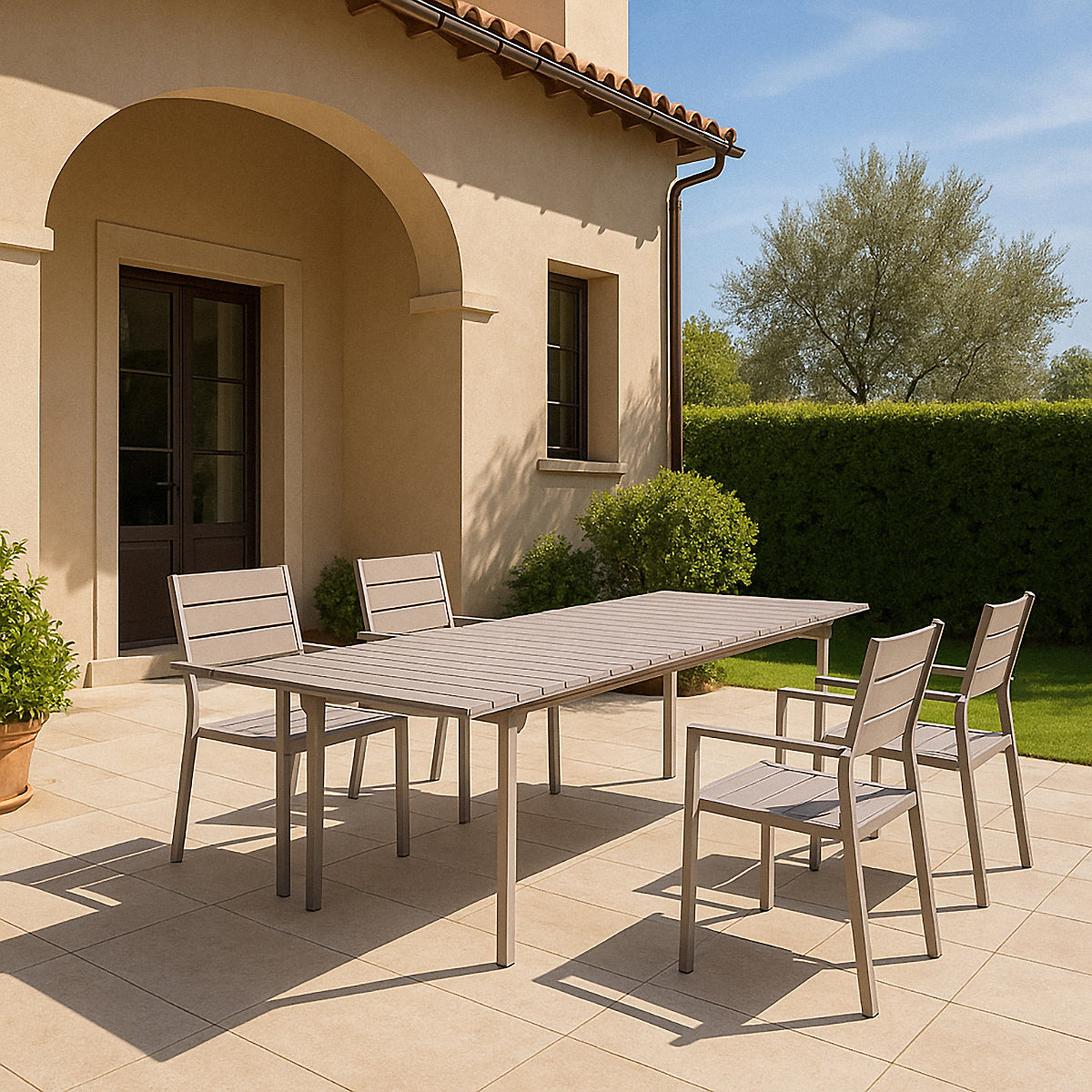 Milo, Tavolo da esterno allungabile 180/240x89,5cm