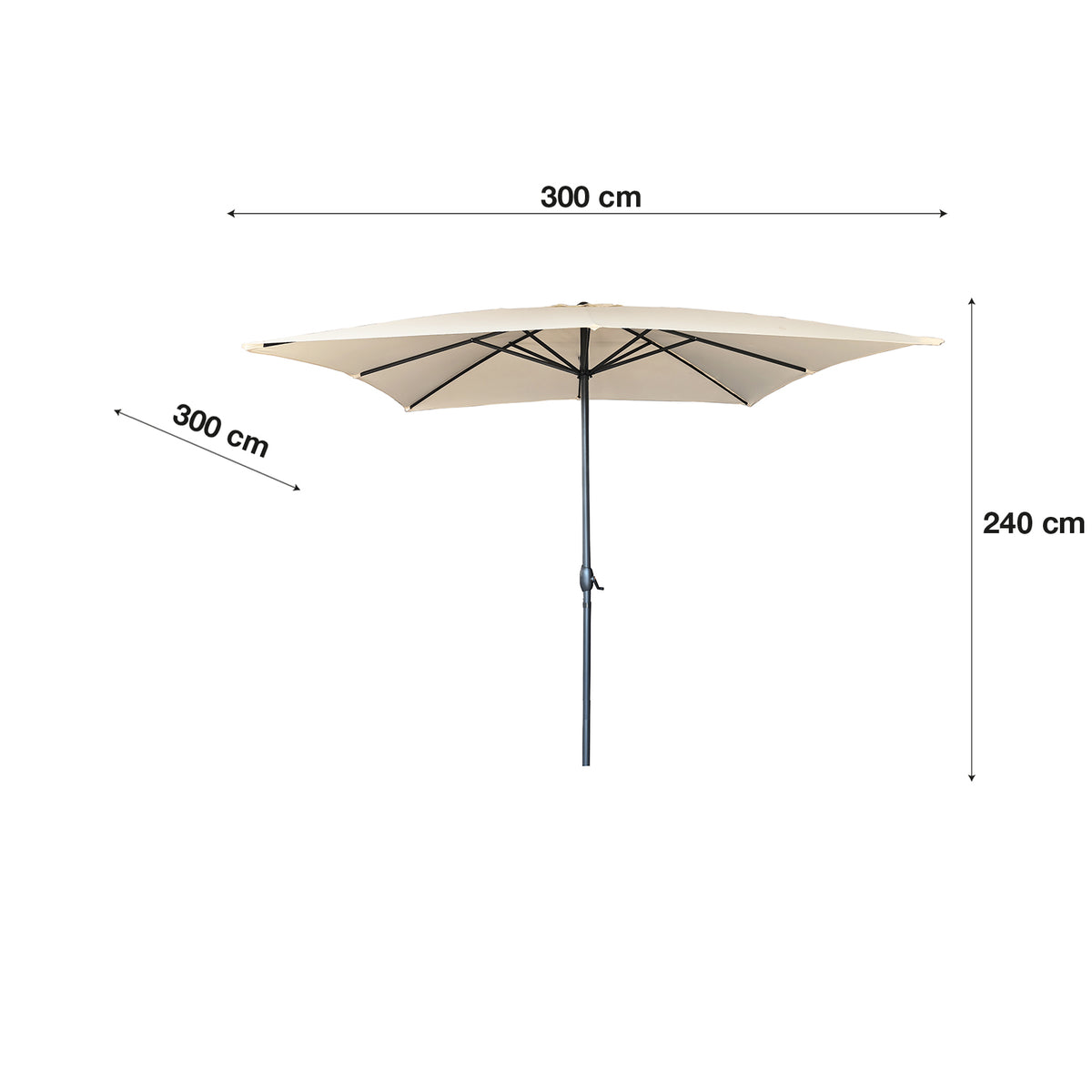 Faro, Ombrellone da giardino diam. 300cm
