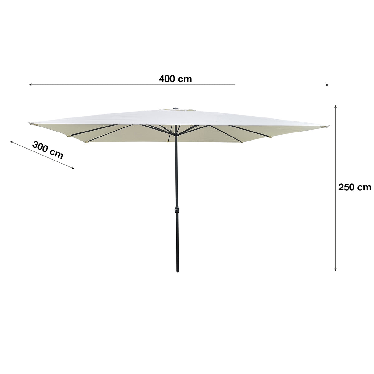 Nira, Ombrellone da giardino diam. 400cm