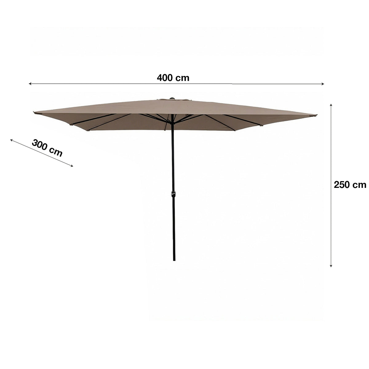 Nira, Ombrellone da giardino diam. 400cm