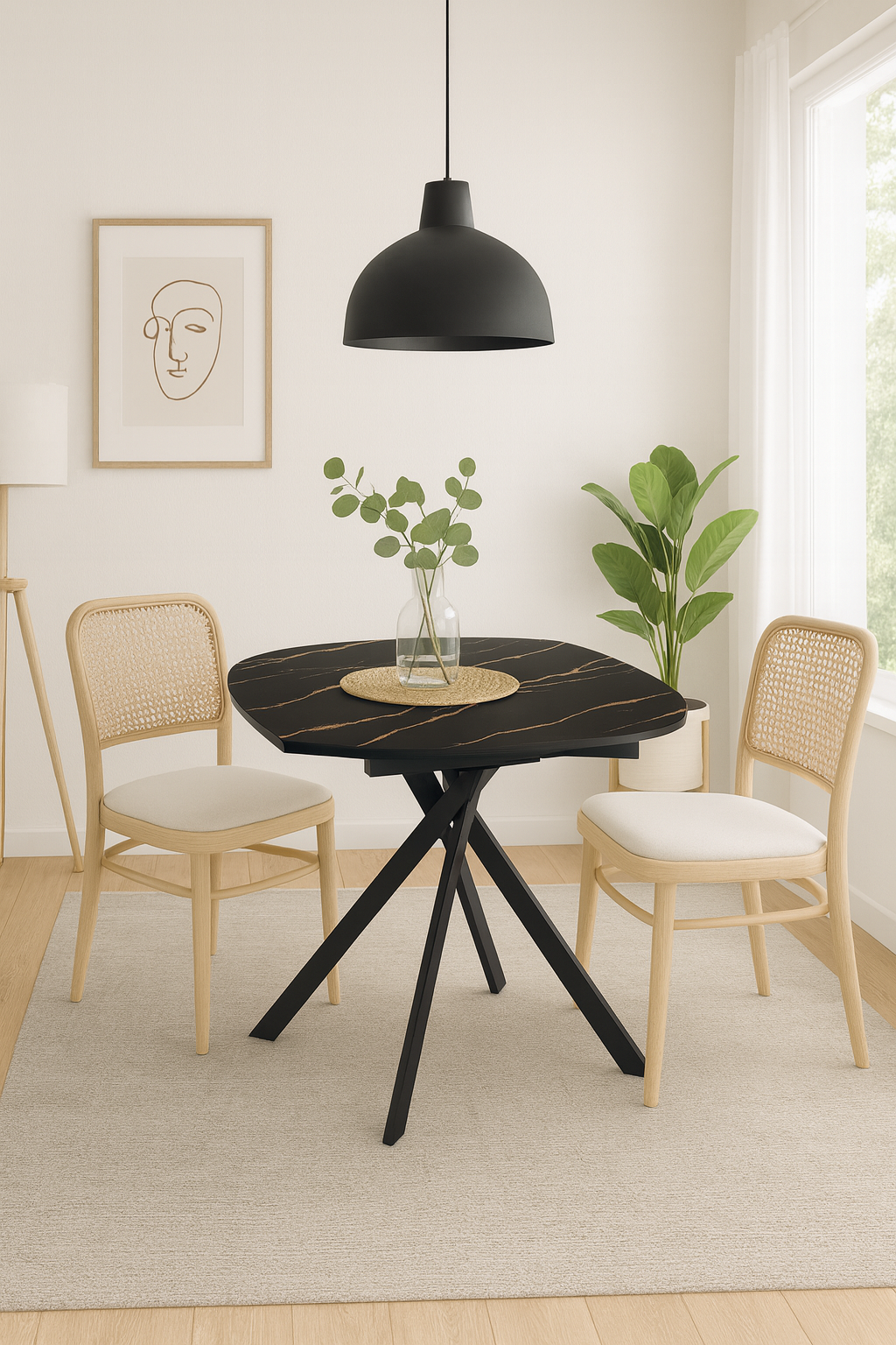 Drift, Tavolo allungabile con top in ceramica (120cm X 80-120cm H. 76cm)