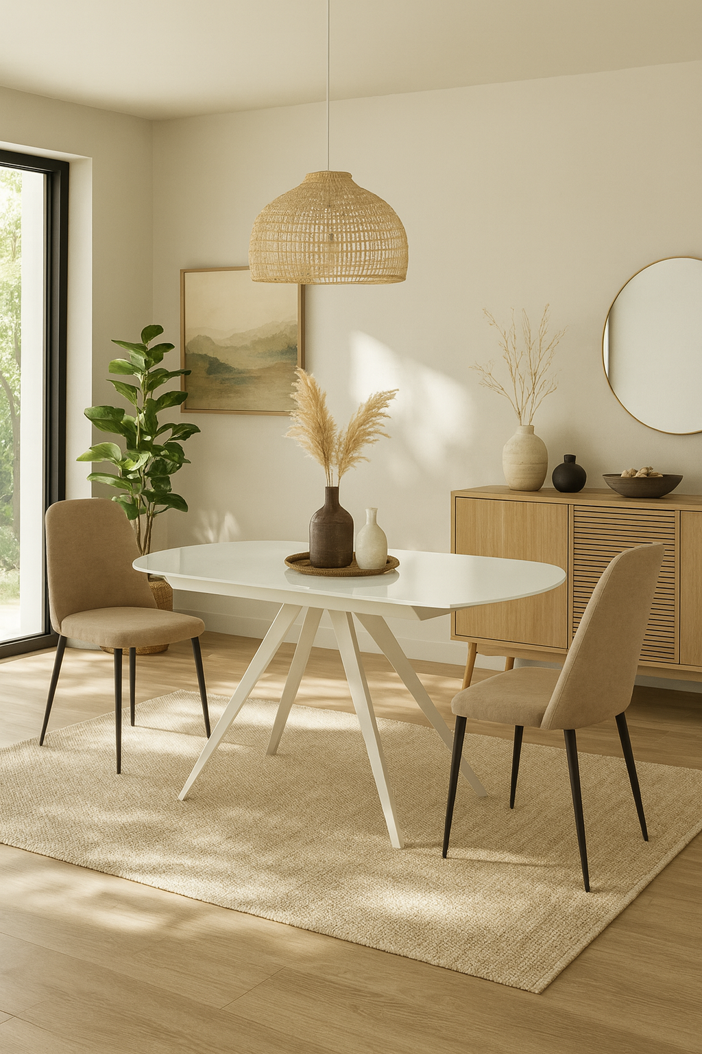 Float, Tavolo allungabile con top in vetro (90cm X 120-180cm H. 76cm)