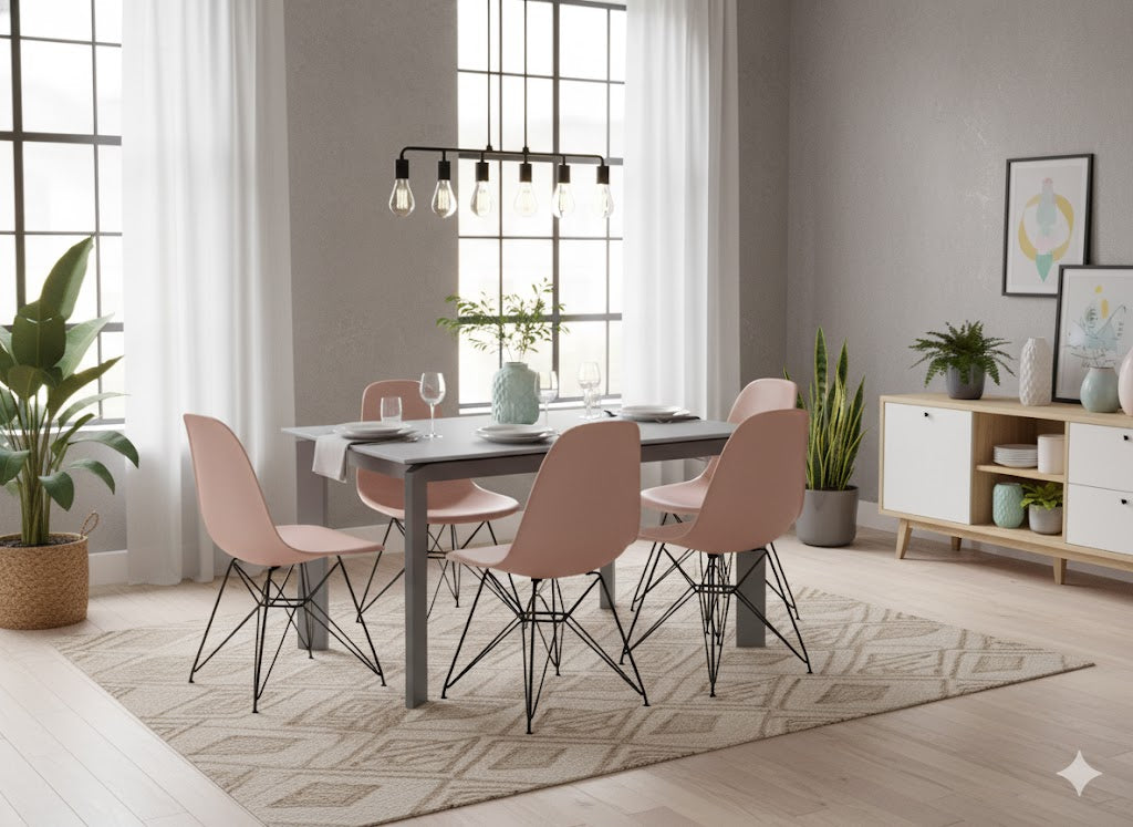 Function, Tavolo allungabile con top in vetro (80cm X 120-170cm H. 75cm)