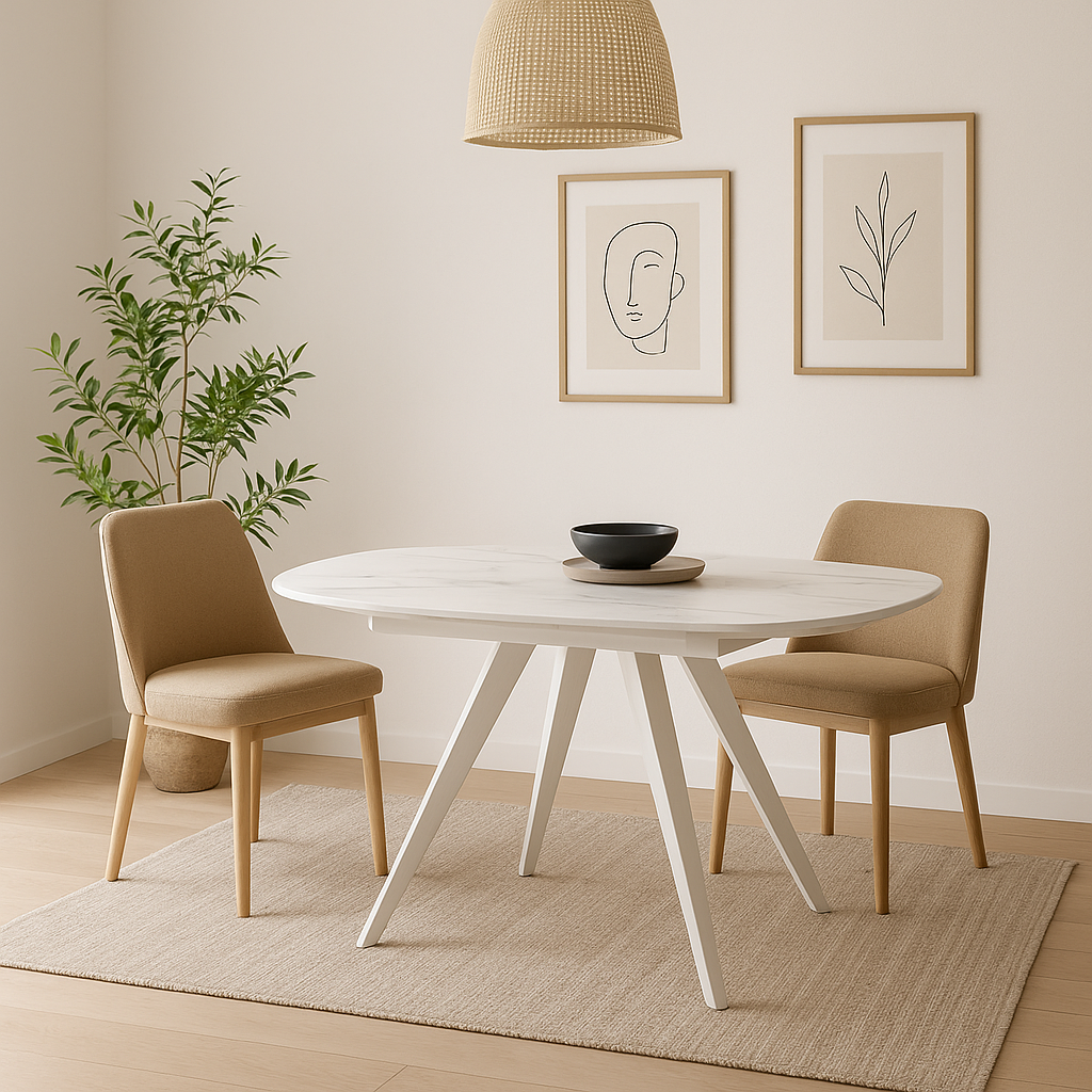 Spin, Tavolo allungabile con top in ceramica (90cm X 140-200cm H. 75cm)