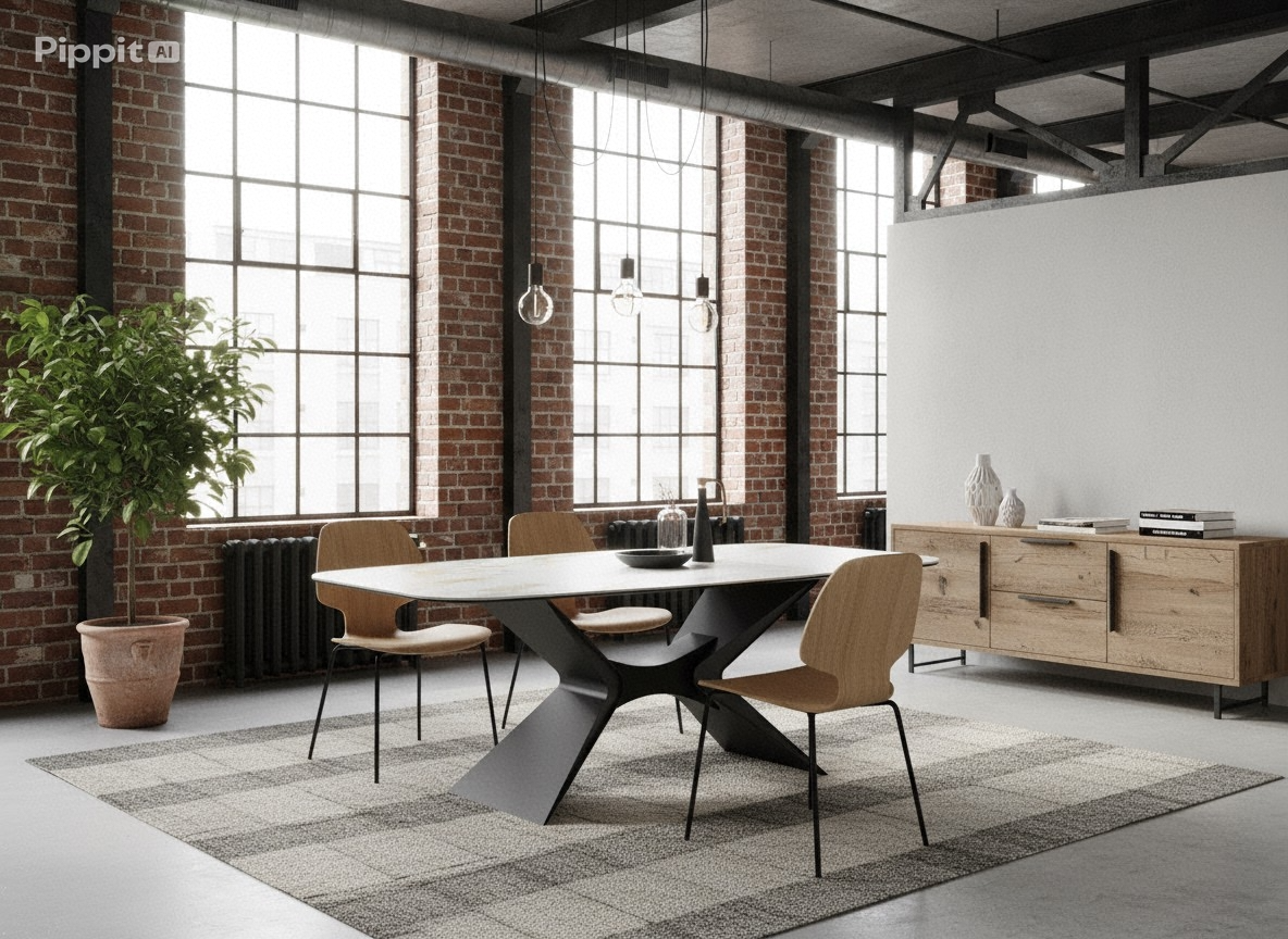 Halo, Tavolo fisso con top in ceramica su vetro (110cm X 220cm H. 75cm)