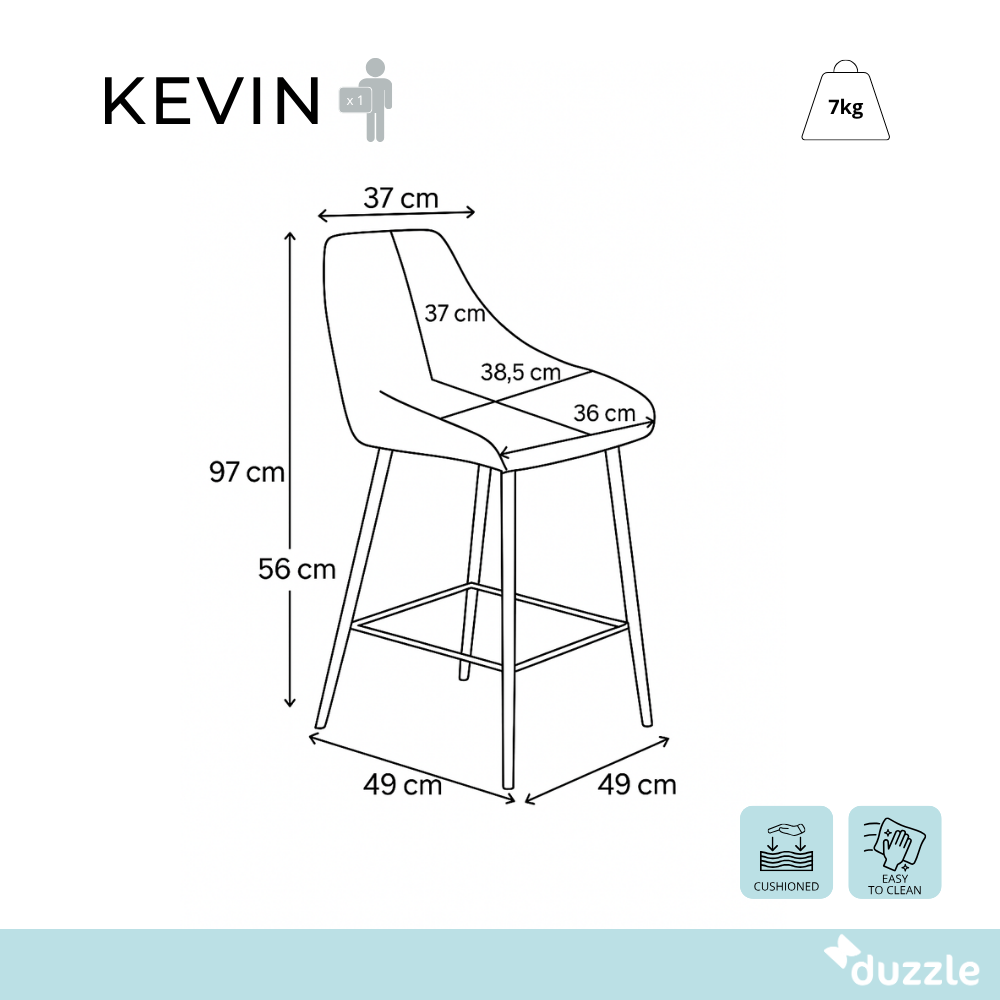 Set di 2 sgabelli Kevin