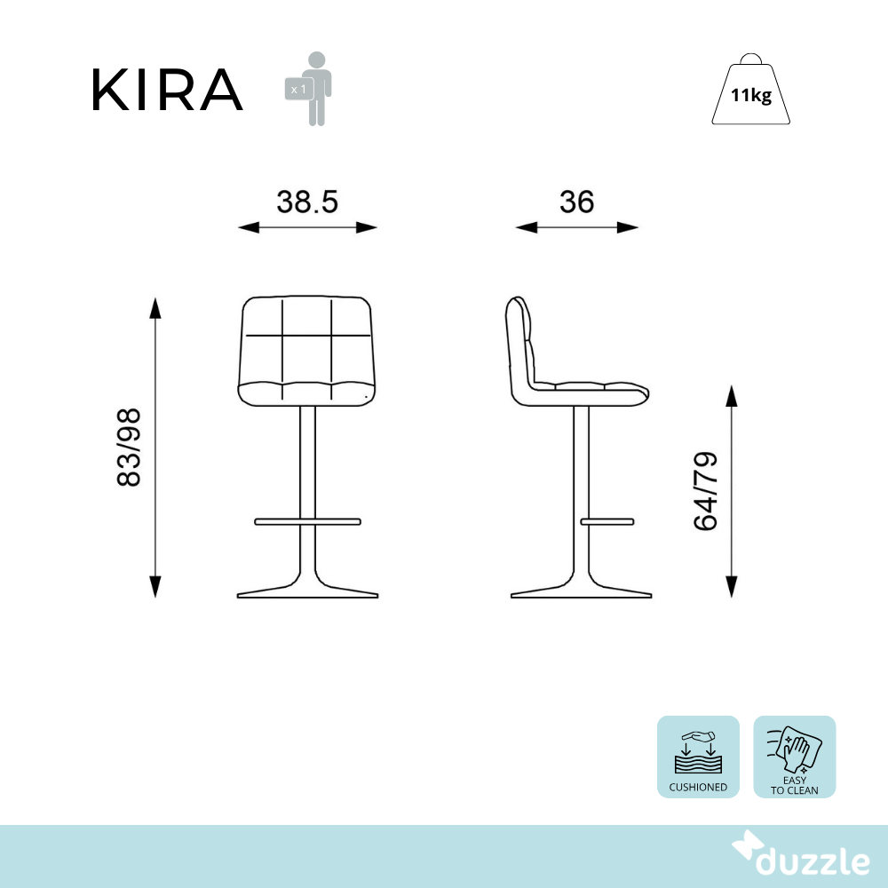 Set di 2 sgabelli Kira