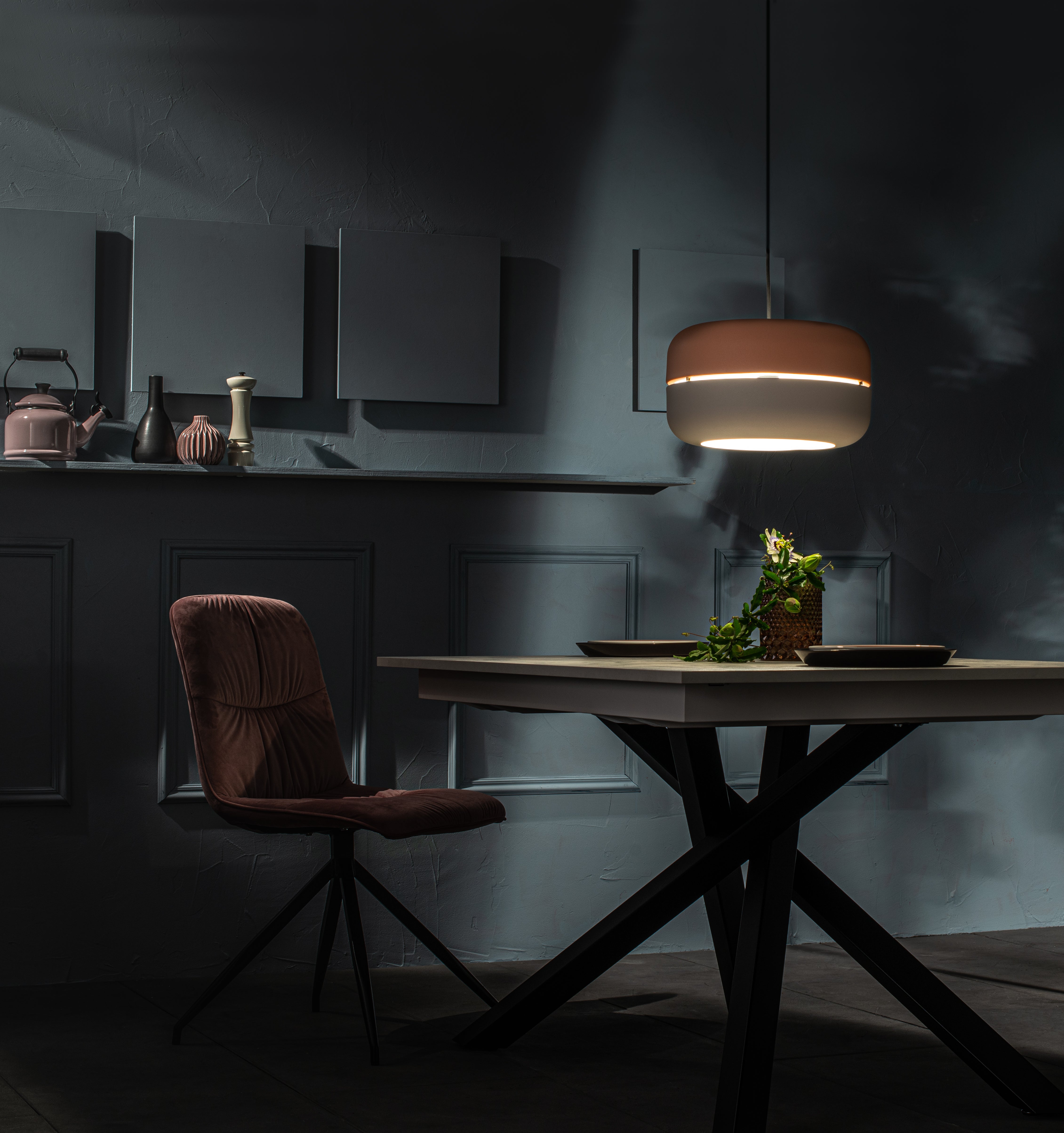 Luminosa, Lampada a sospensione (35cm X 35cm H. 150cm)