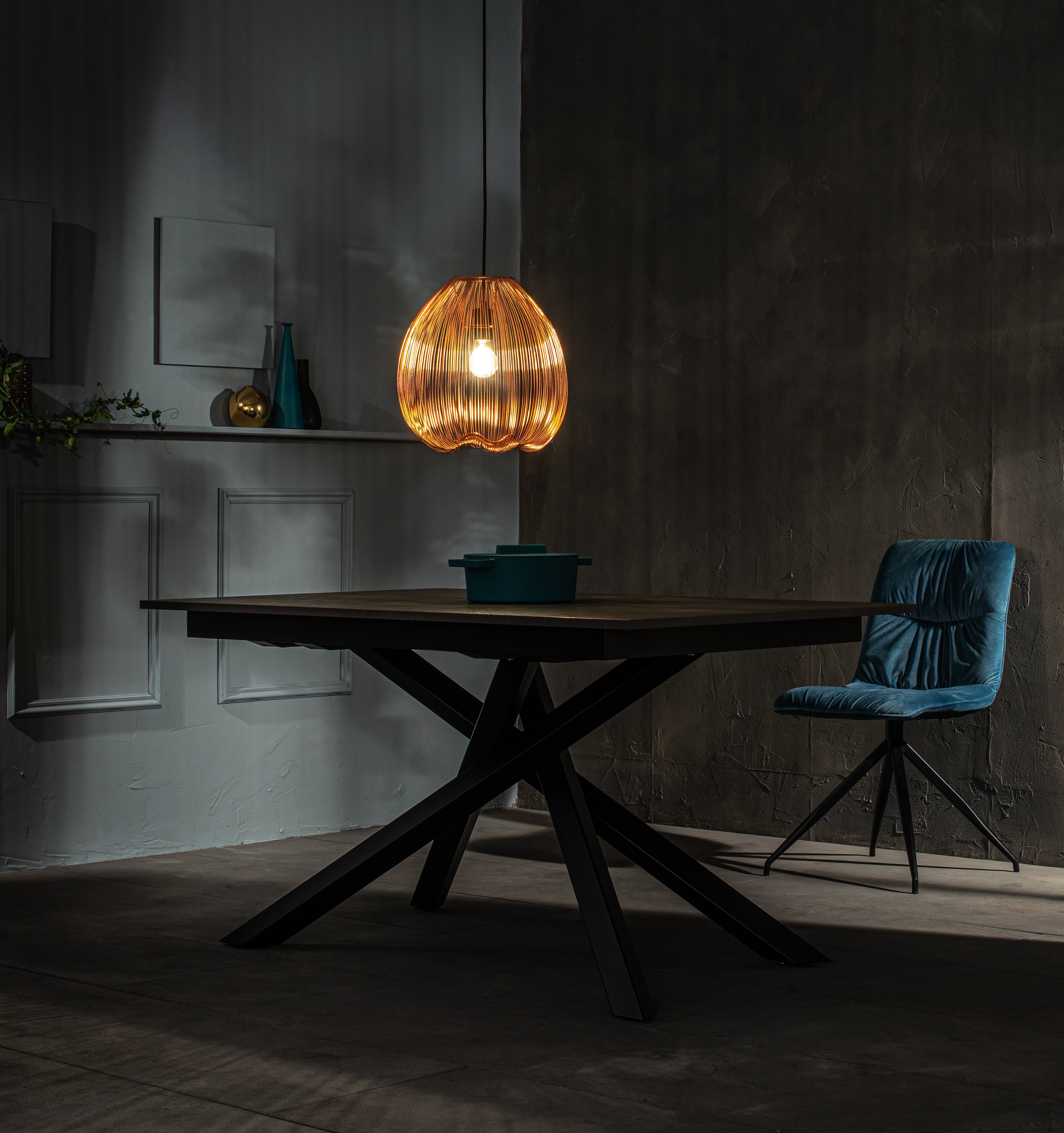 Chispa, Lampada a sospensione (35cm X 35cm H. 150cm)