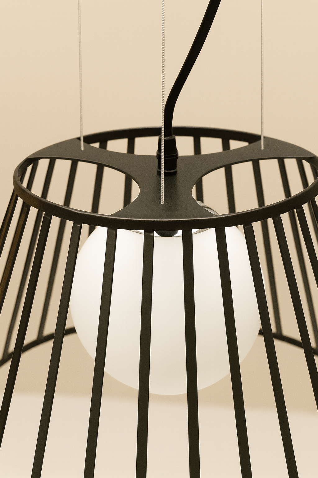 Jail, Lampada a sospensione (Ø.20/35cm X Ø.20/35cm H. 120cm)