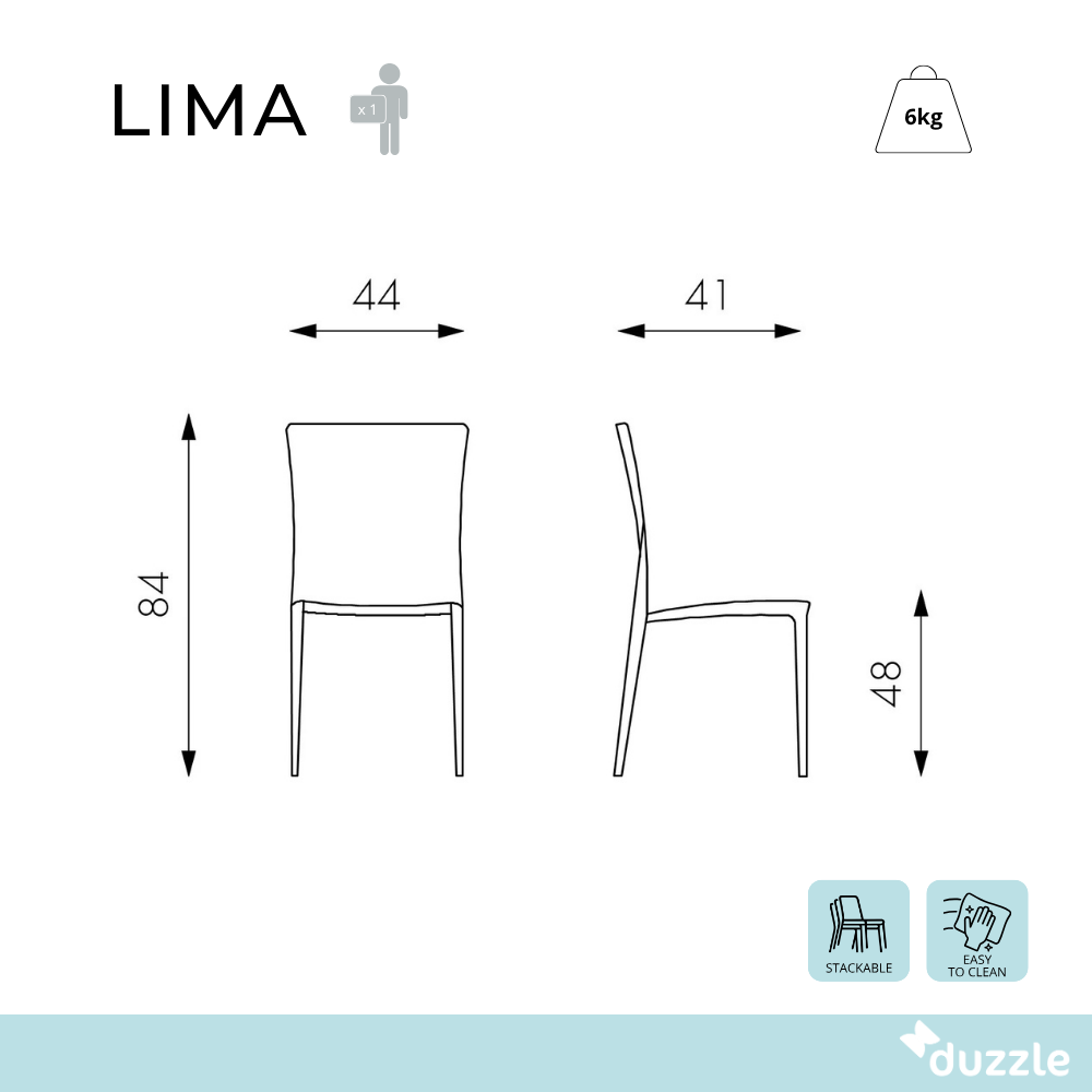 Set di 4 sedie Lima