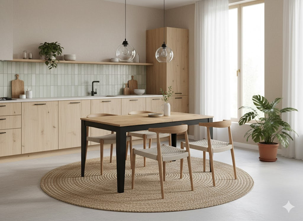 Moon, Tavolo allungabile (80cm X 130/ 290cm H. 76cm)