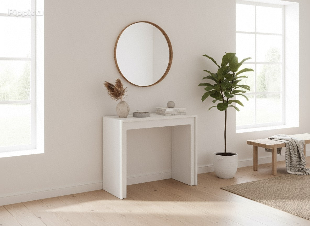 Nivara, Consolle allungabile (90cm X 42,5/302,5cm H. 78cm)