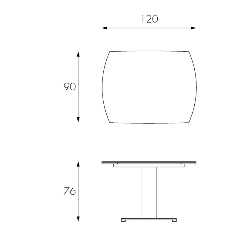 Oslo, Tavolo allungabile (90cm X 120/180cm H. 76cm)