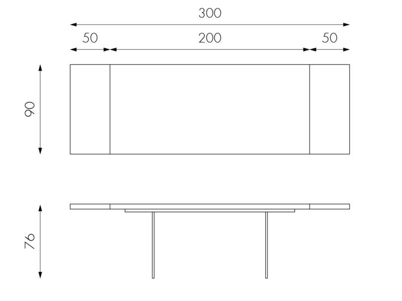 Forest, Tavolo allungabile (100cm X 200/300cm H. 76cm)