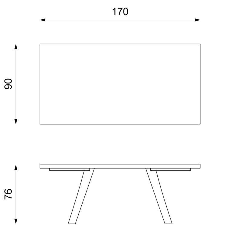 Grayson, Tavolo allungabile (90cm X 170/270cm H. 76cm)