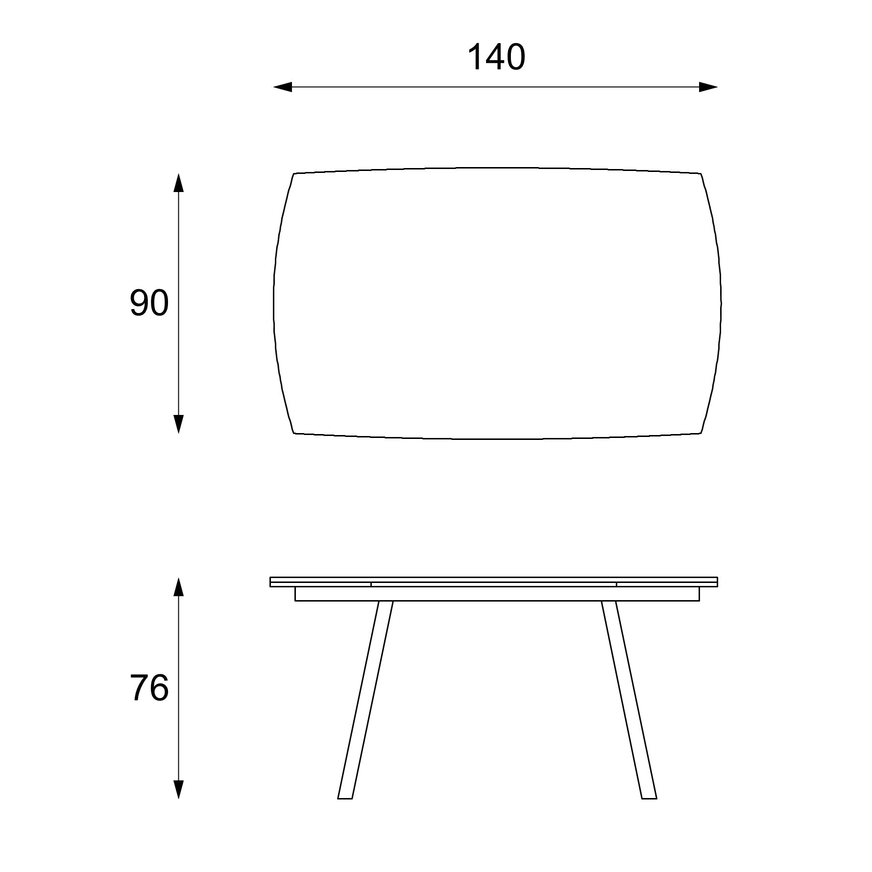 Blanco, Tavolo allungabile (90cm X 140/175/210cm H. 76cm)