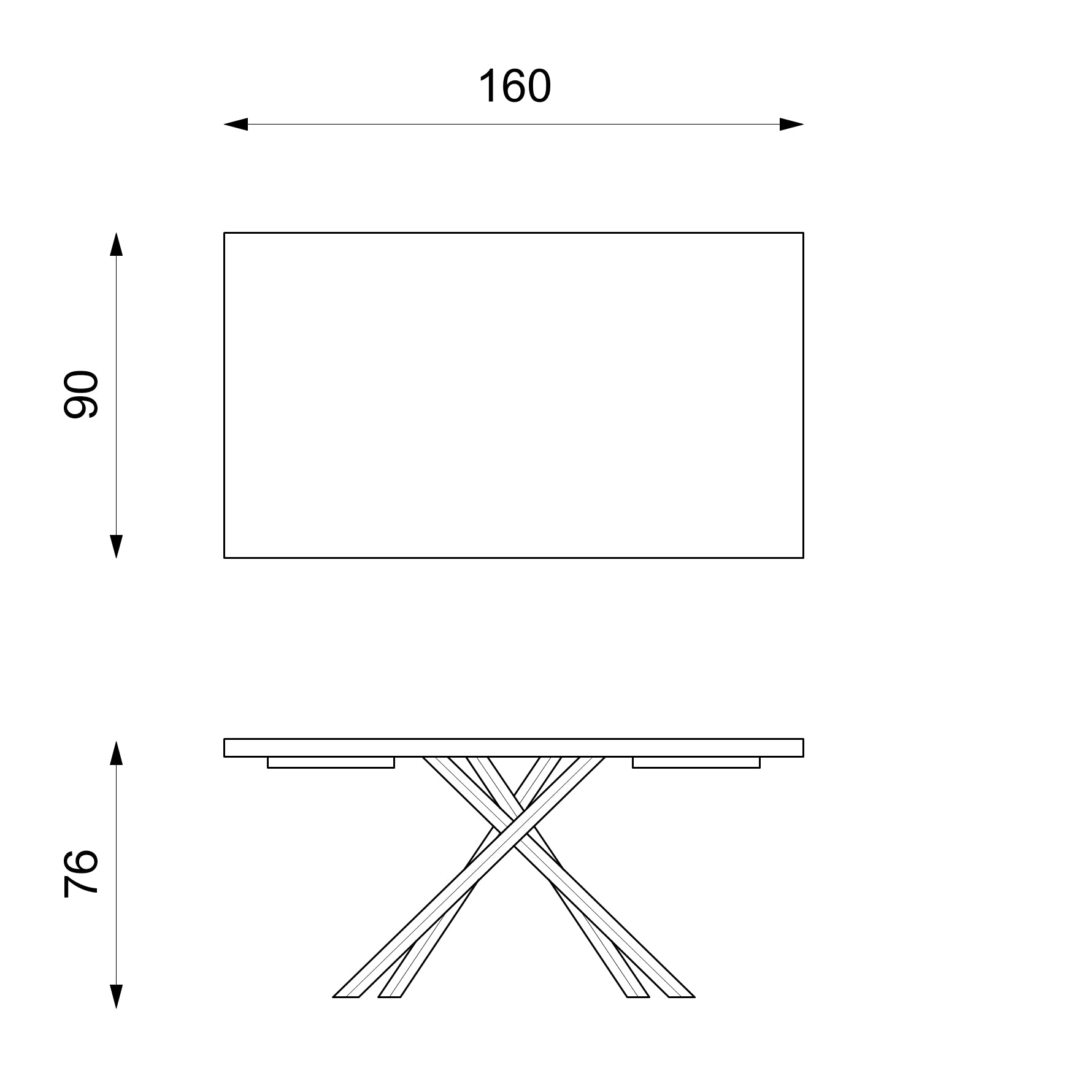 Blake, Tavolo allungabile (90cm X 160/240cm H. 76cm)