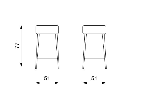 Set di 2 sgabelli Kai