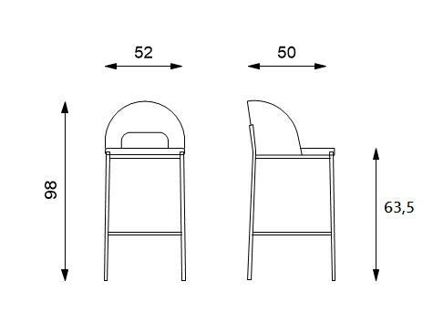 Set di 2 sgabelli Nia