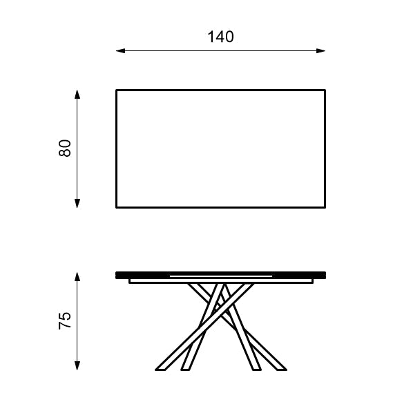 Nexus, Tavolo allungabile (80cm X 140/200cm H. 76cm)