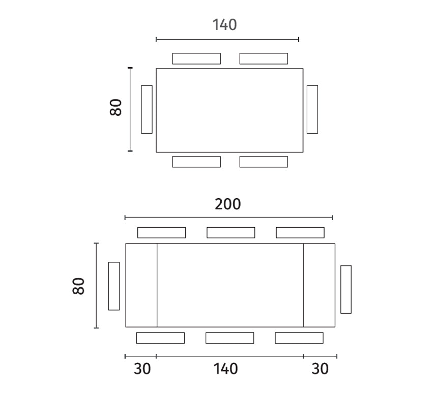Jackson, Tavolo allungabile (80cm X 140/200cm H. 76cm)