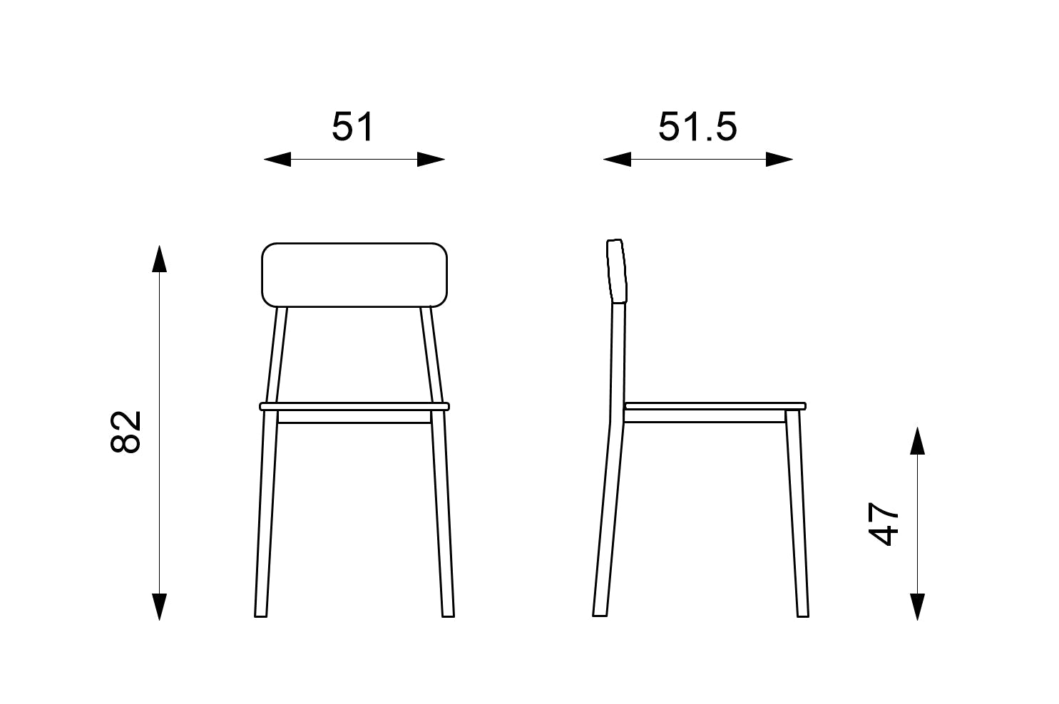 Set di 4 sedie Teka