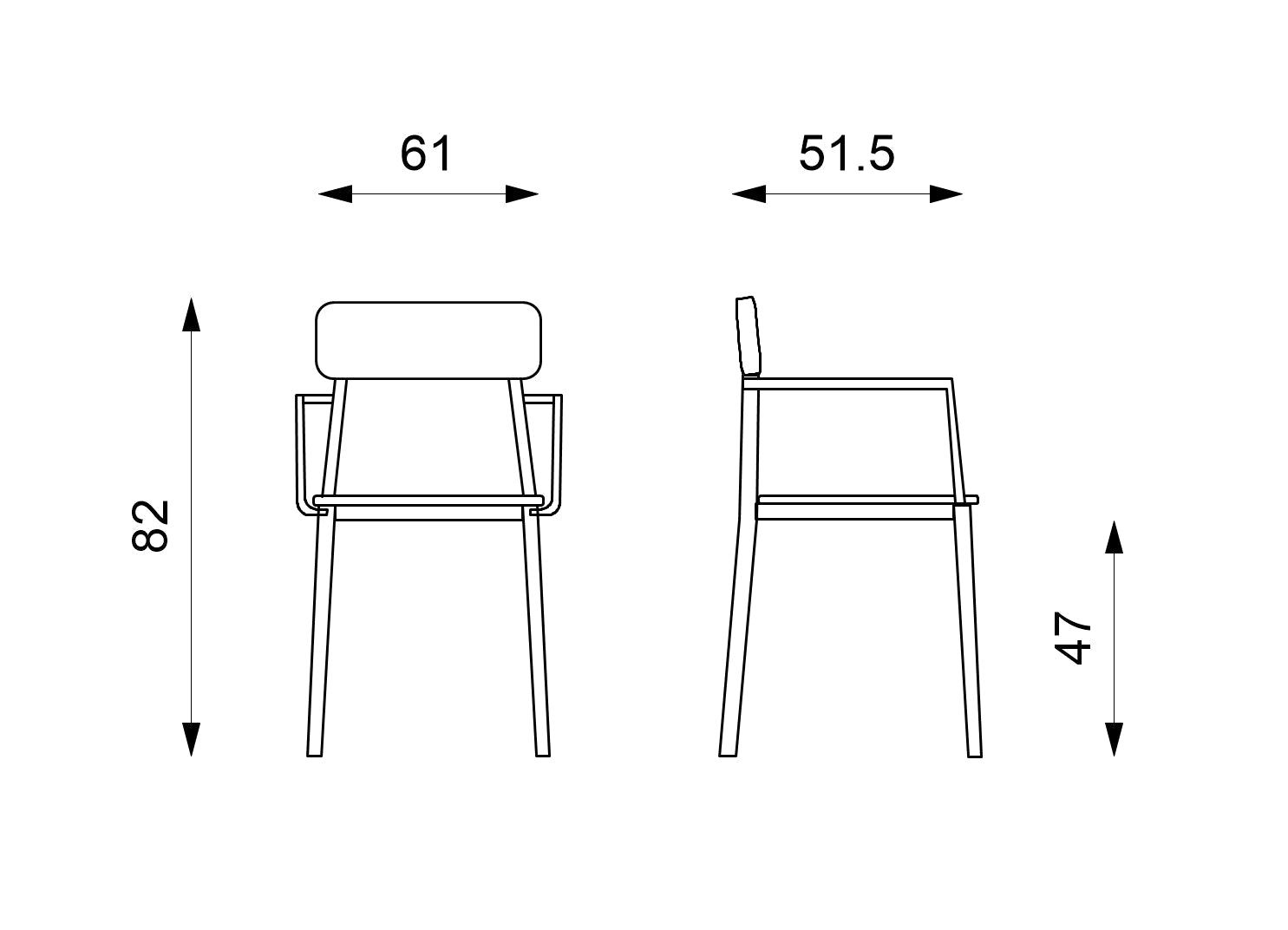 Set di 4 sedie Teka Capotavola