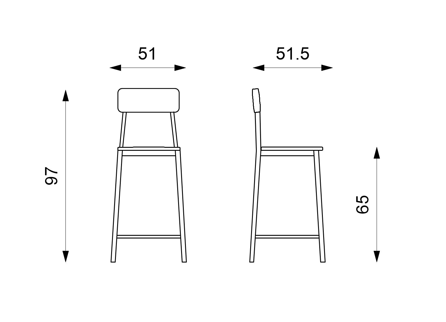 Set di 2 sgabelli Teka