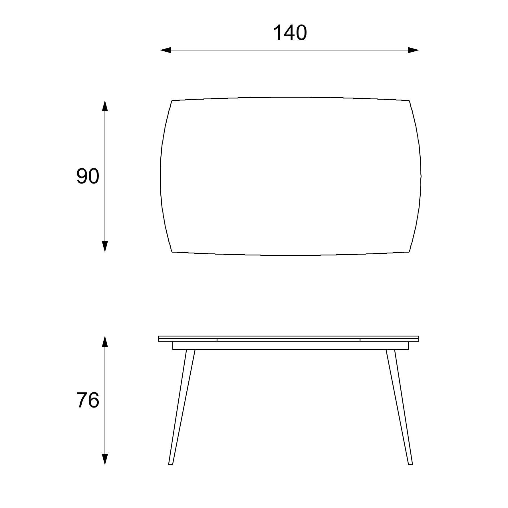 George, Tavolo allungabile (90cm X 140/170/200cm H. 76cm)