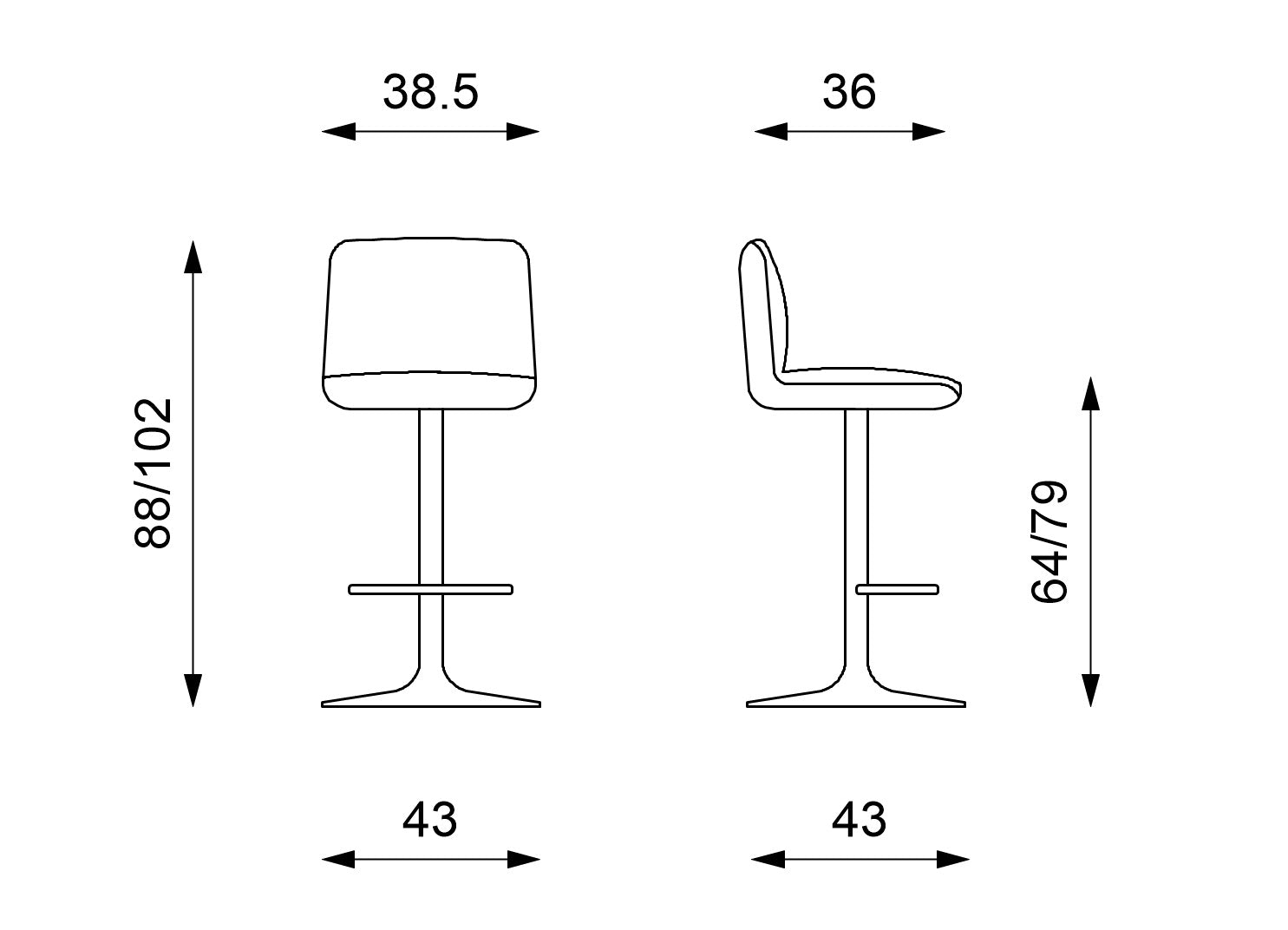 Set di 2 sgabelli Jolly