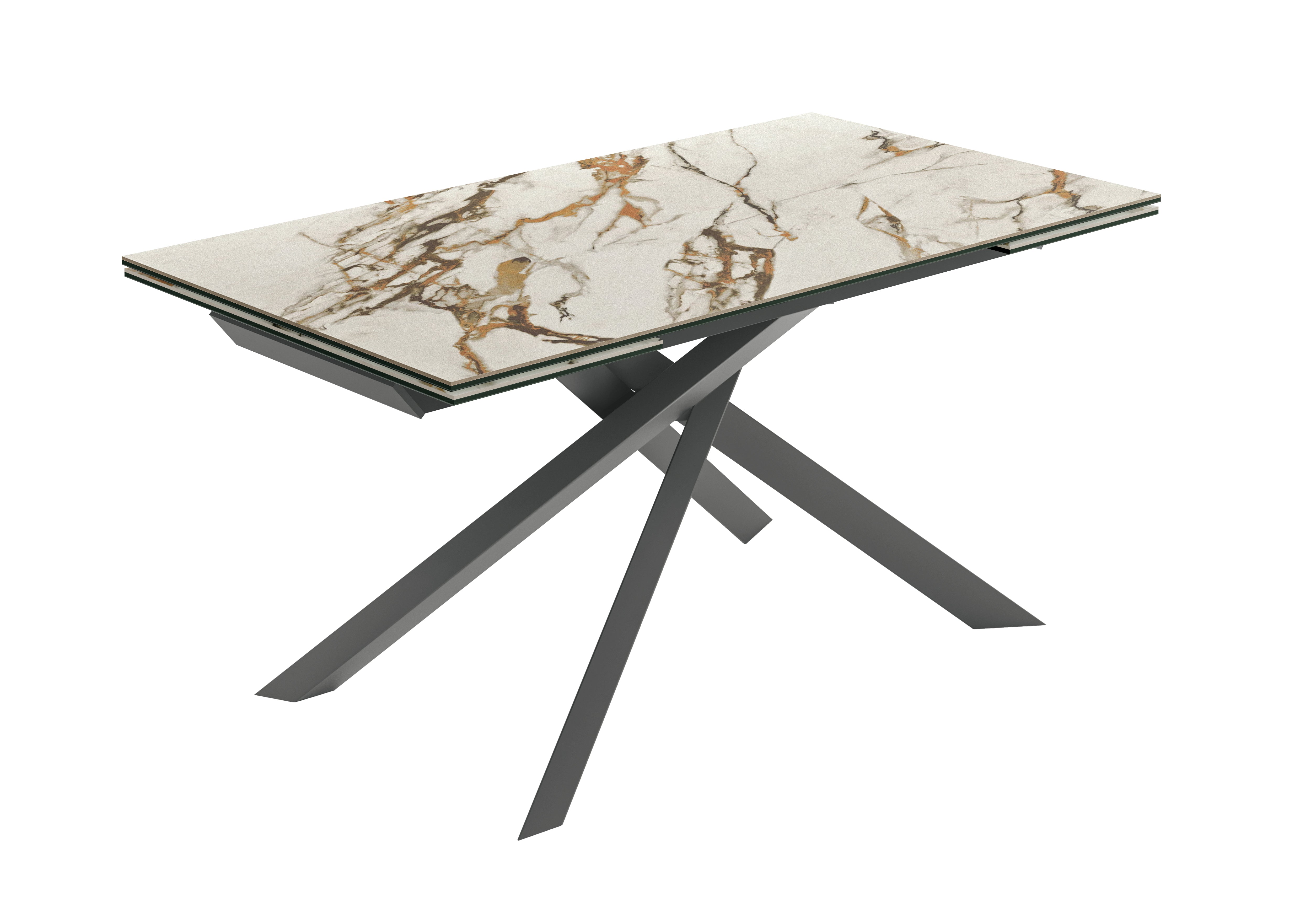 Axis, Tavolo allungabile con top in ceramica su vetro (90cm X 160-240cm H. 76cm)