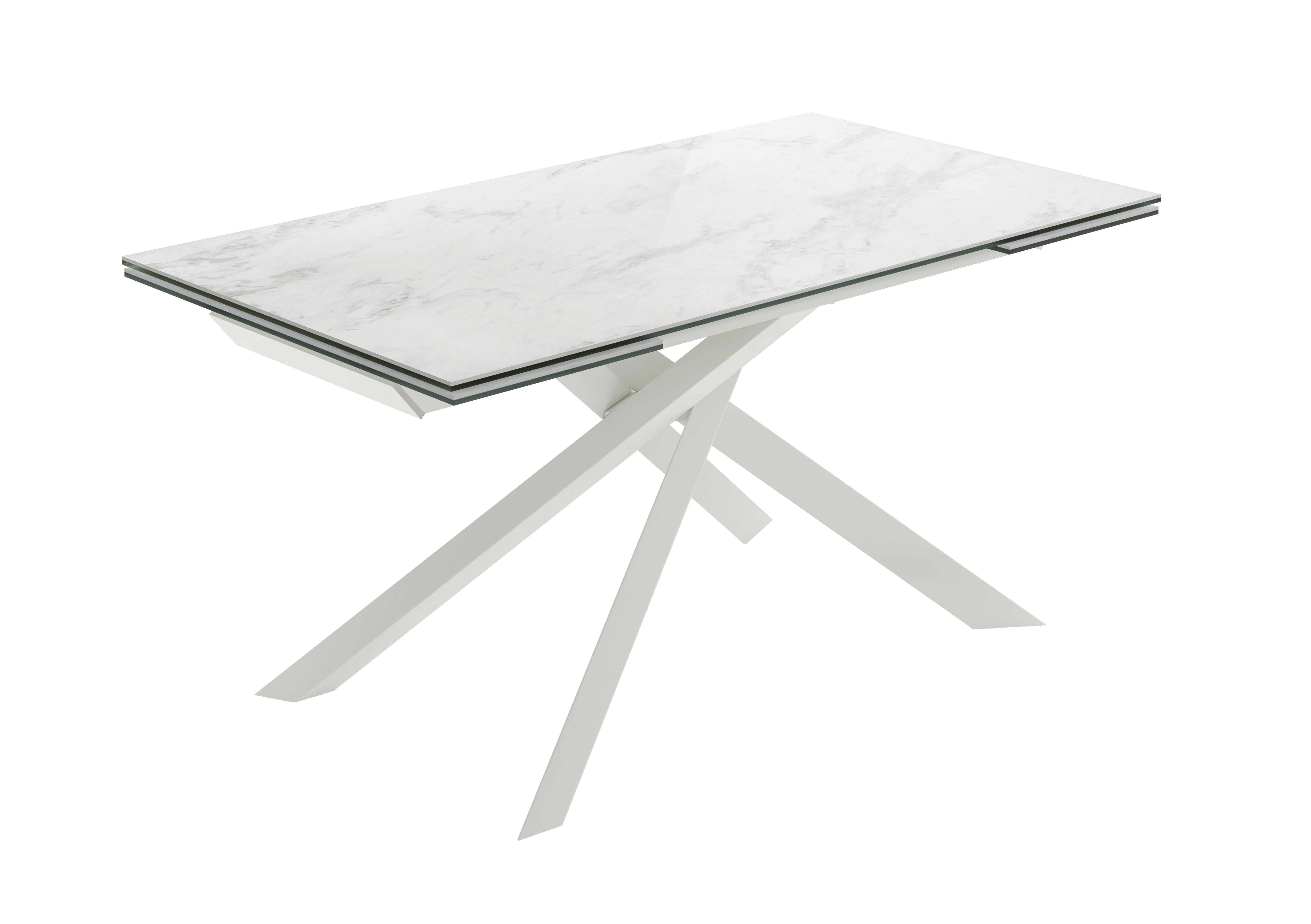 Axis, Tavolo allungabile con top in ceramica su vetro (90cm X 160-240cm H. 76cm)