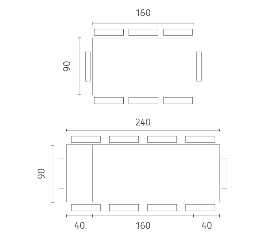 Axis, Tavolo allungabile con top in ceramica su vetro (90cm X 160-240cm H. 76cm)