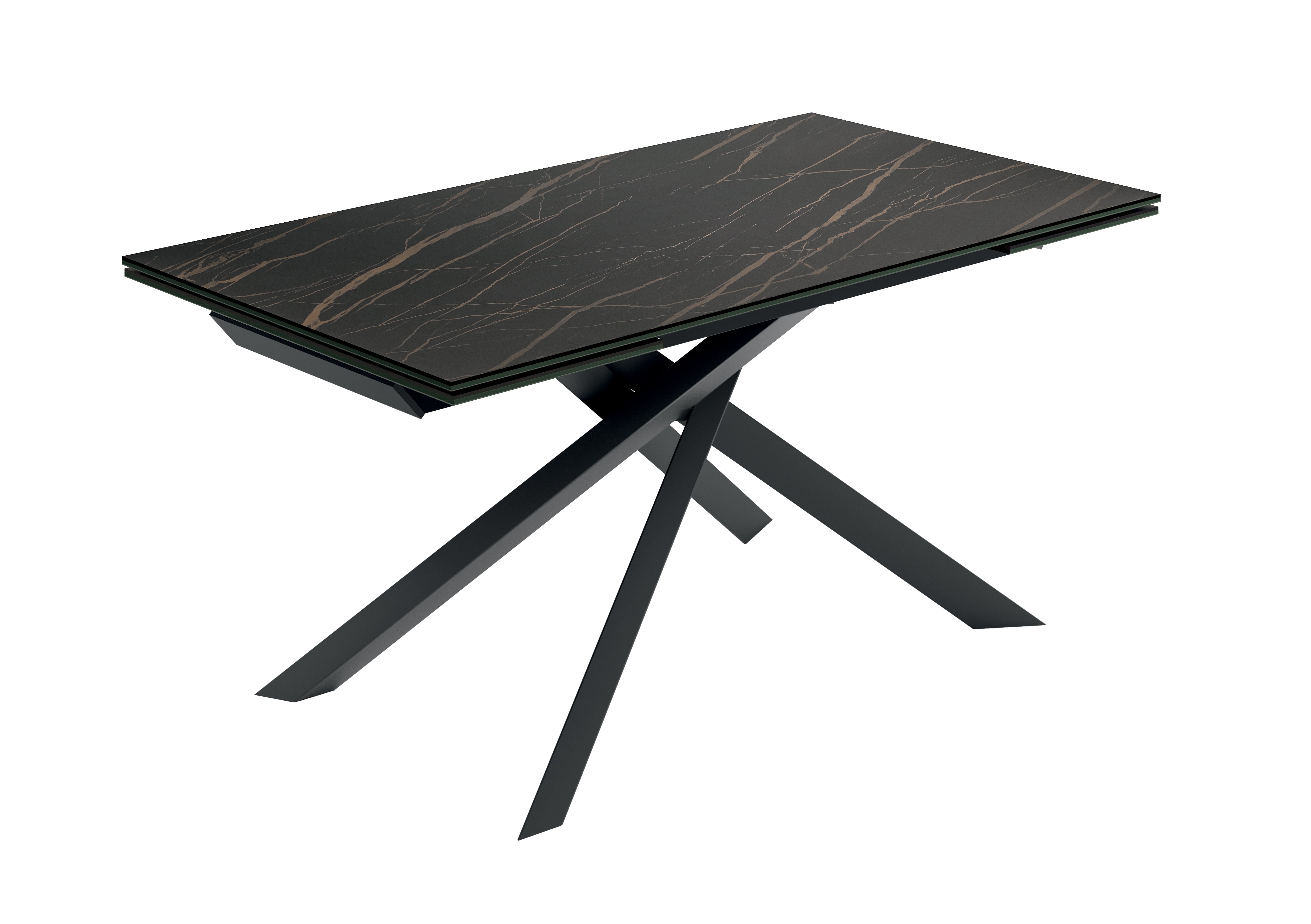 Axis, Tavolo allungabile con top in ceramica su vetro (90cm X 160-240cm H. 76cm)