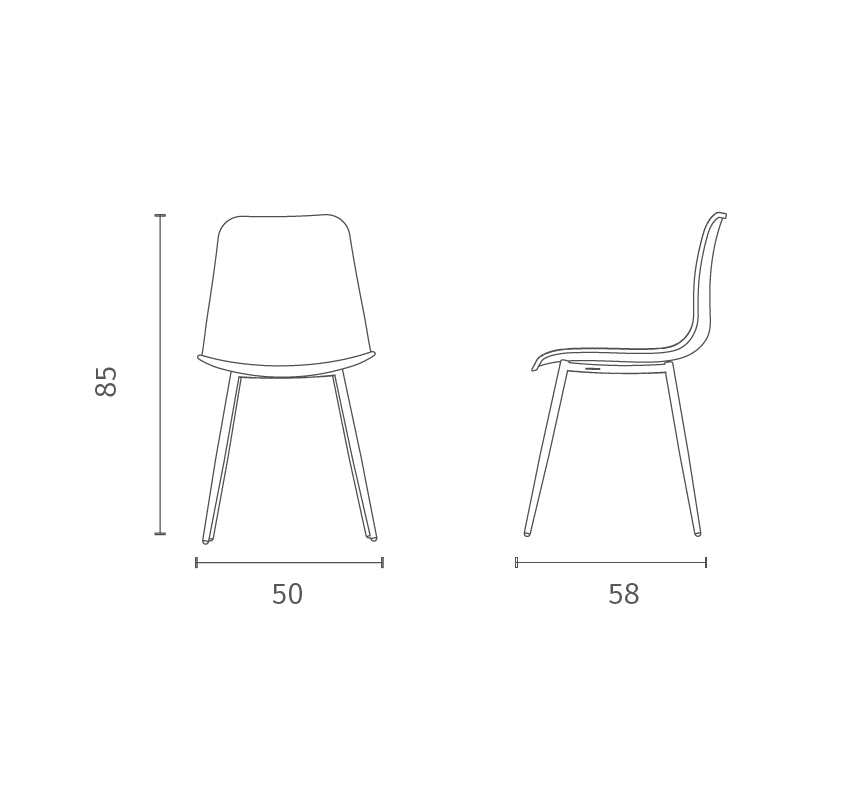 Set di 4 sedie Wave