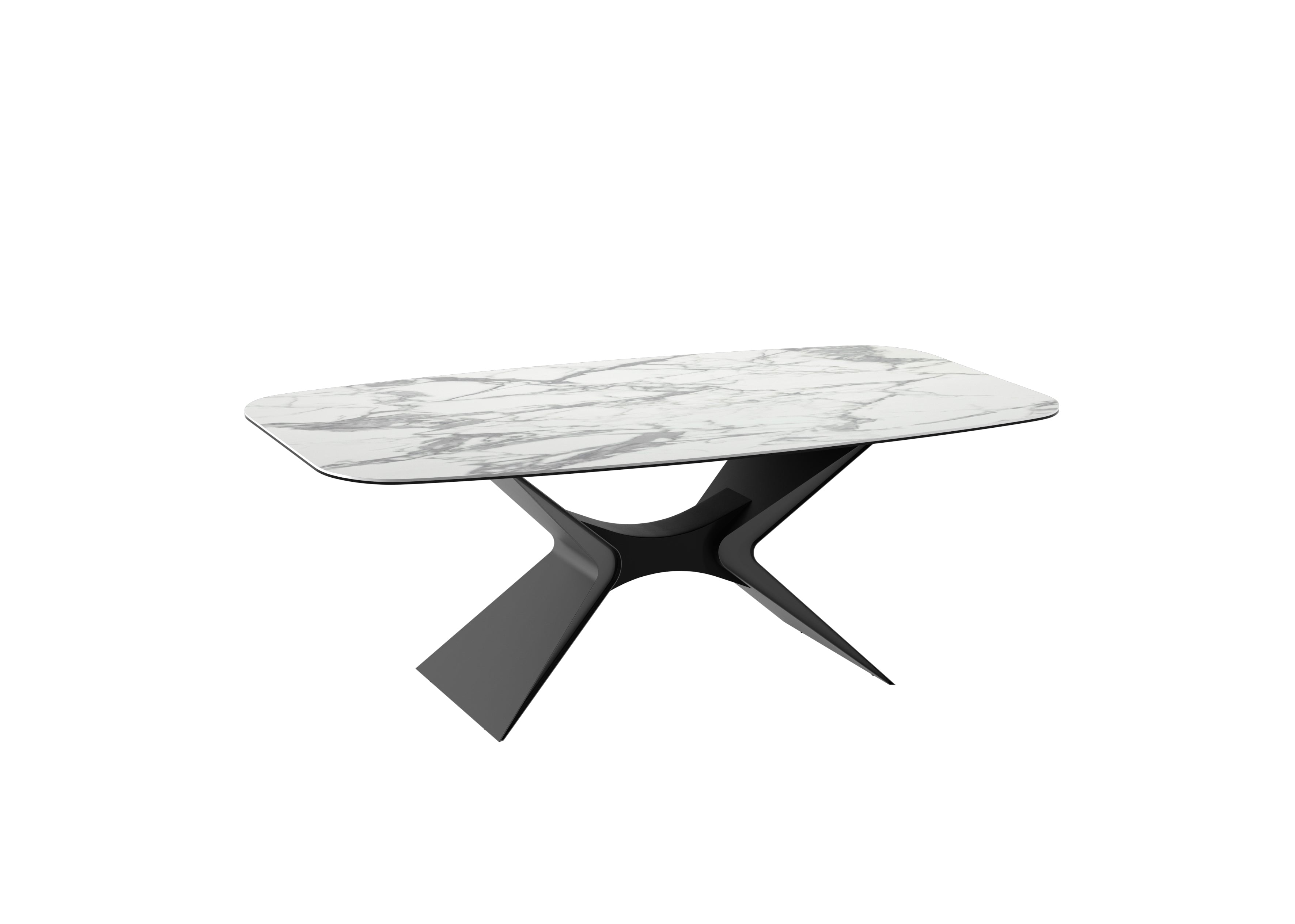 Halo, Tavolo fisso con top in ceramica su vetro (110cm X 220cm H. 75cm)