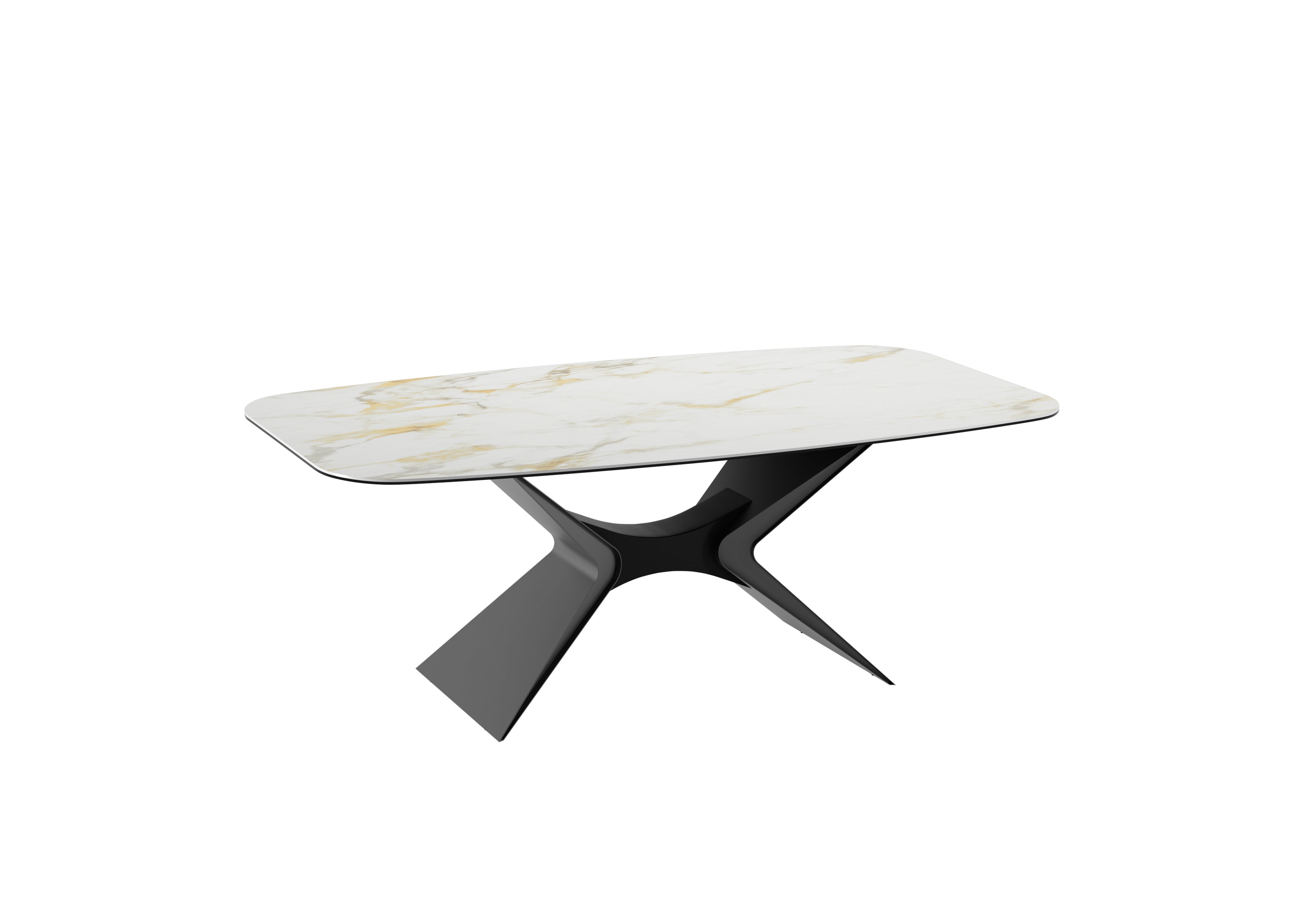 Halo, Tavolo fisso con top in ceramica su vetro (110cm X 220cm H. 75cm)