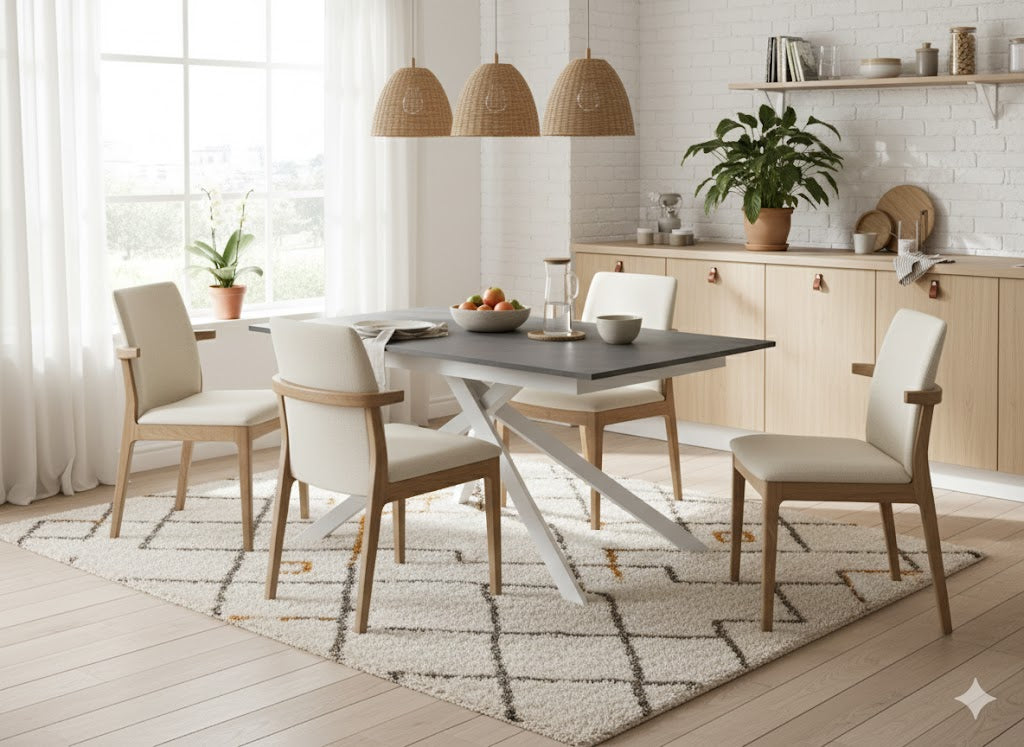 Pluto, Tavolo allungabile con top in melaminico (90cm X 140-190cm H. 76cm)