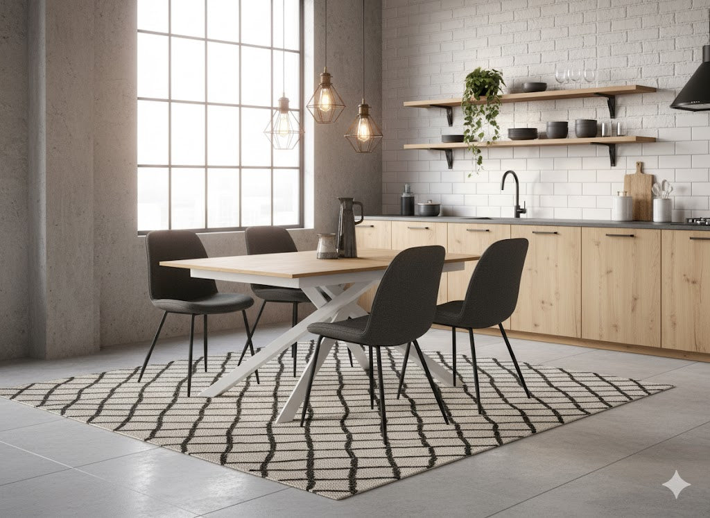 Pluto, Tavolo allungabile con top in melaminico (90cm X 140-190cm H. 76cm)