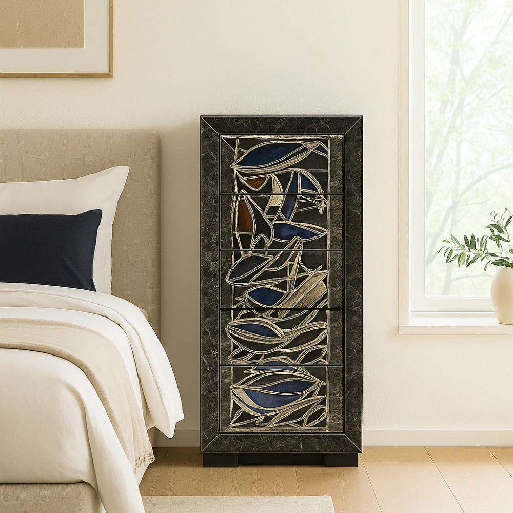 Leaves, Cassettiera (55cm X 60cm H. 130.5cm)