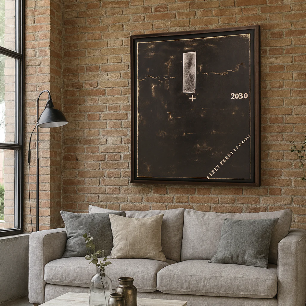 Plus, Olio su tela (3cm X 100cm H. 120cm)