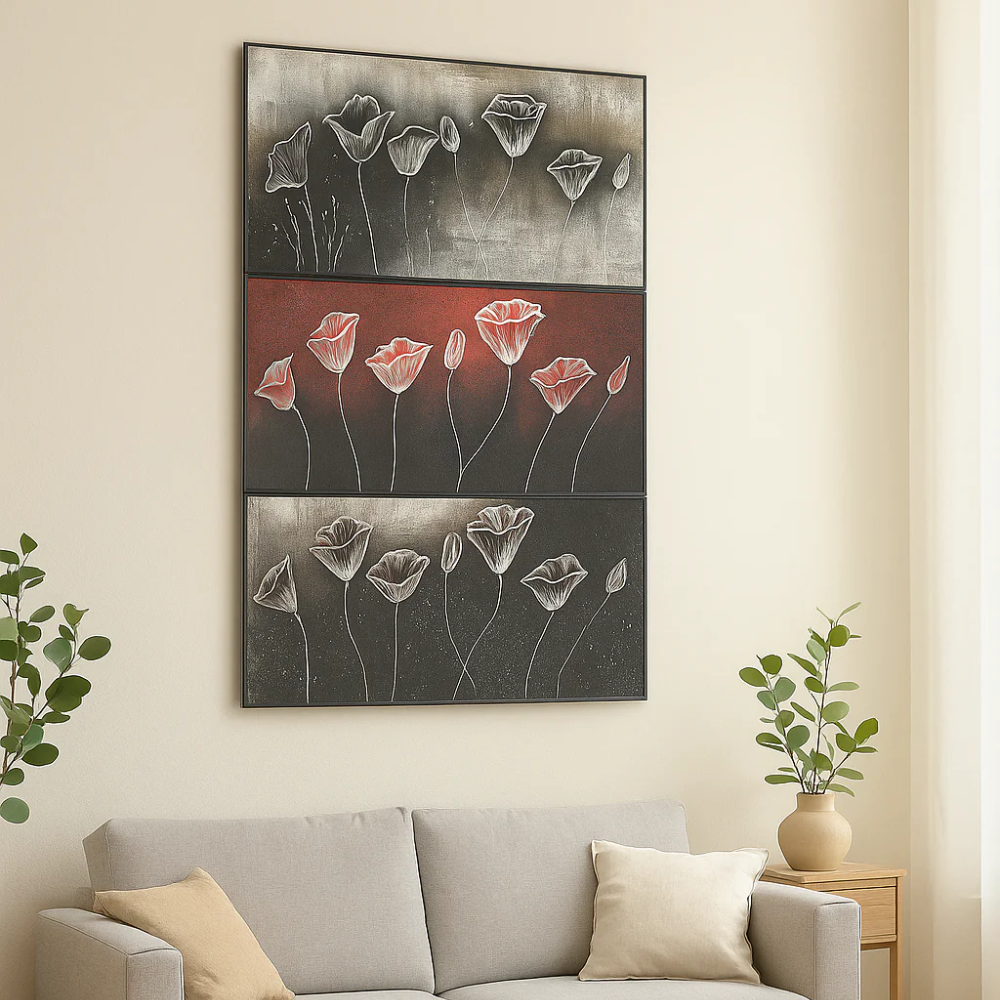 Poppy, Olio su tela (4cm X 70cm H. 140cm)